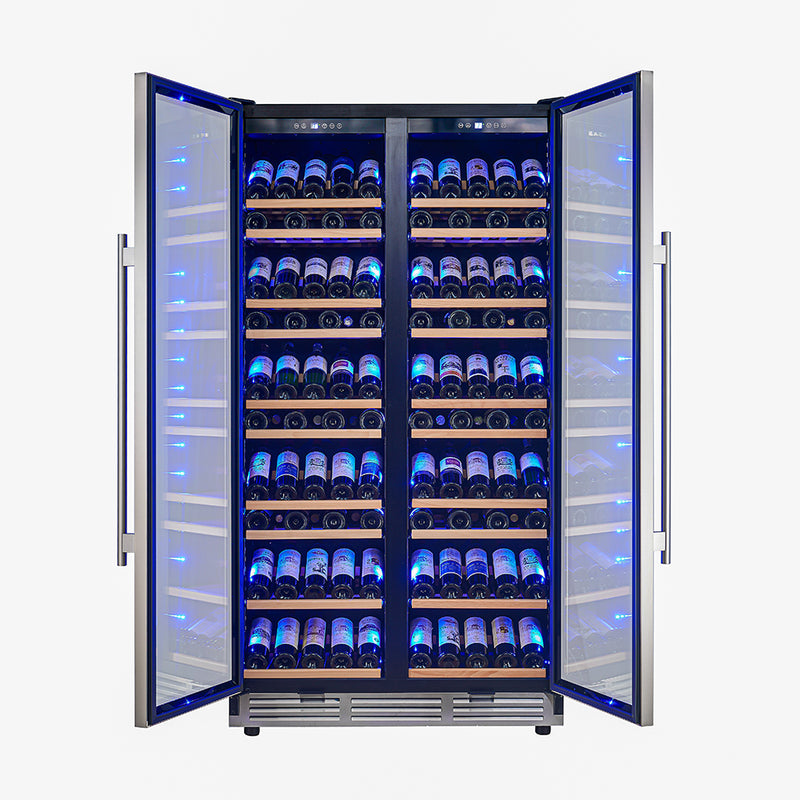 Forno Vernazza 40" Freestanding Wine Cellar, Dual Zone, 166 Bottle Capacity, UV Protection, FWCDR6642-40S