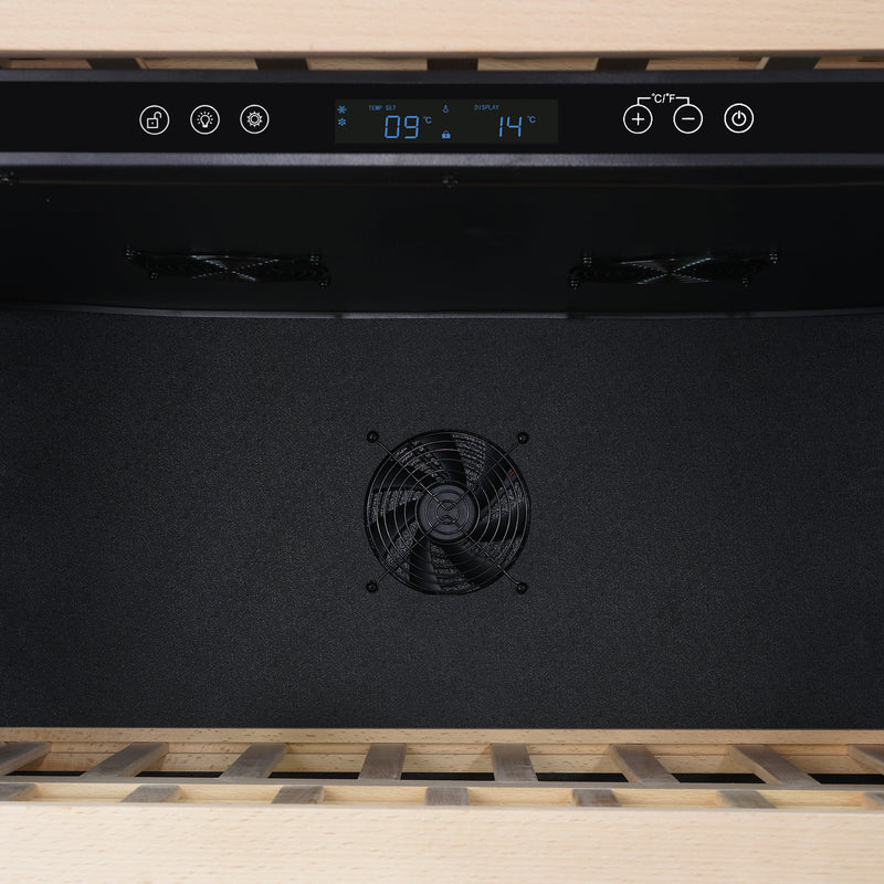 Forno Celano 30" Dual Zone Wine Cooler and Beverage Cooler in Stainless Steel, 21.3 cu.ft Capacity, 150 Bottle Storage, UV-Resistant Glass, FWCDR6697-30S