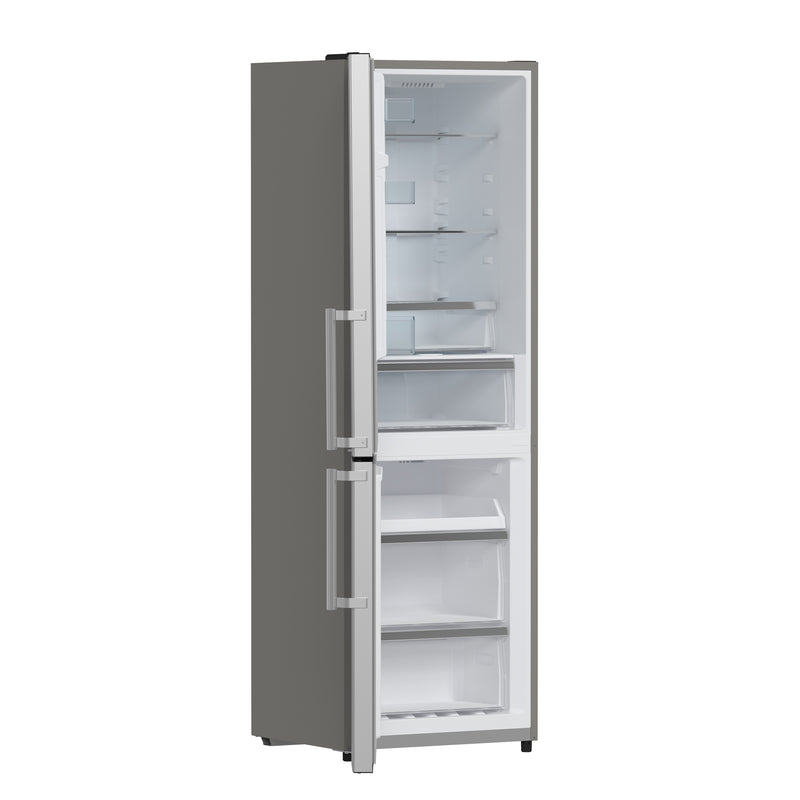 Forno Guardia 23.4" Bottom Freezer Refrigerator in Stainless Steel with 10.8 cu.ft., Multi-Airflow System, Left Swing, FFFFD1778-24LS