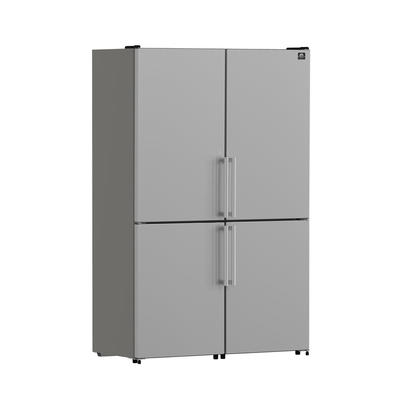Forno Guardia 46.8" Freestanding French Door Refrigerator, 21.6 cu.ft Capacity, Multi-Airflow System, with Stainless Steel Handles, FFFFD1778-48