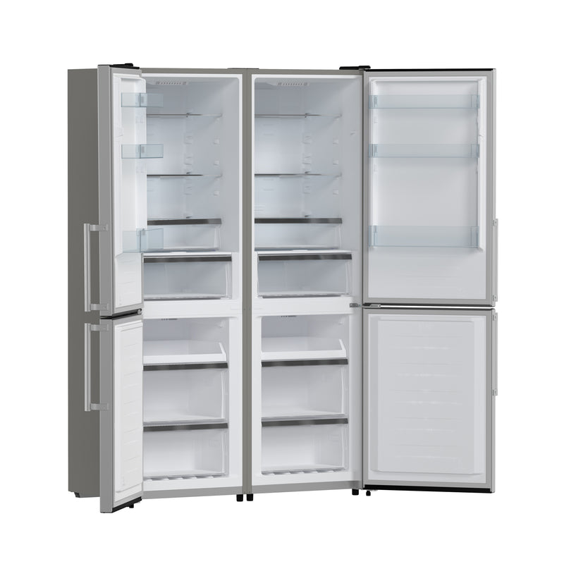 Forno Guardia 46.8" Freestanding French Door Refrigerator, 21.6 cu.ft Capacity, Multi-Airflow System, with Stainless Steel Handles, FFFFD1778-48