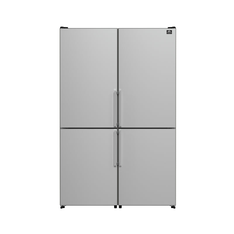 Forno Guardia 46.8" Freestanding French Door Refrigerator, 21.6 cu.ft Capacity, Multi-Airflow System, with Stainless Steel Handles, FFFFD1778-48