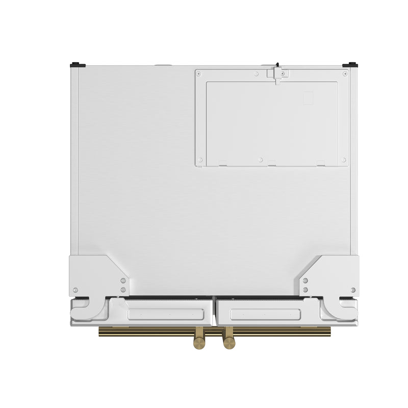 Forno Gallipoli 30" Freestanding French Door Refrigerator in White with 17.5 cu. ft. Capacity, Ice Maker, with Stainless Steel Handles, FFFFD1974-31WHT