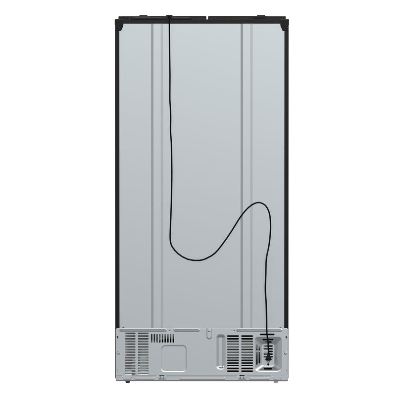 Forno Salerno Espresso 33" Freestanding Side-by-Side Refrigerator in Black, 15.6 cu.ft. Capacity with Stainless Steel Handles, FFRBI1805-33BLK