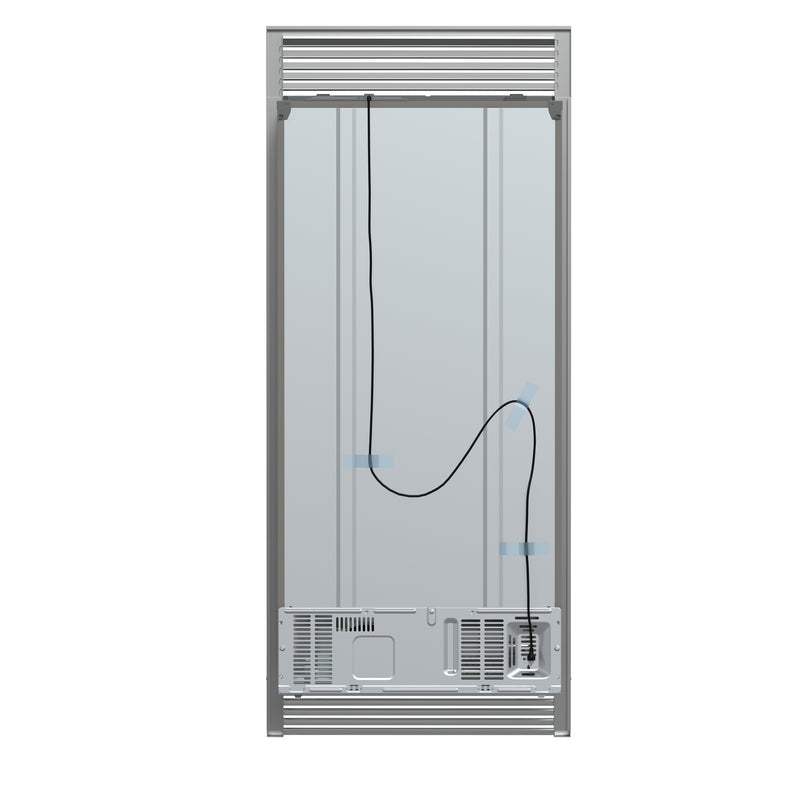 Forno Salerno 33" Built-in Side-by-Side Refrigerator in Stainless Steel, 15.6 cu.ft., Fast Cool & Fast Freeze, with Stainless Steel Handles, FFRBI1805-37SG