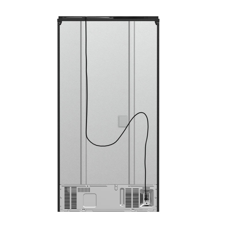 Forno Moena Espresso 36" Freestanding French Door Refrigerator in Black, 19.2 Cu.ft Capacity with Stainless Steel Handles, FFRBI1820-36BLK