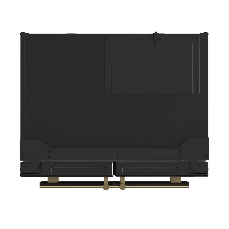 Forno Moena Espresso 36" Freestanding French Door Refrigerator in Black, 19.2 Cu.ft Capacity with Stainless Steel Handles, FFRBI1820-36BLK