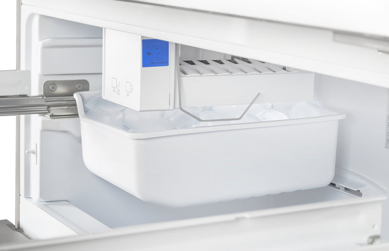 Forno Moena 36" Freestanding French Door Refrigerator in Stainless Steel, 19 cu.ft Capacity, Ice Maker, with Stainless Steel Handles, FFRBI1820-36SB