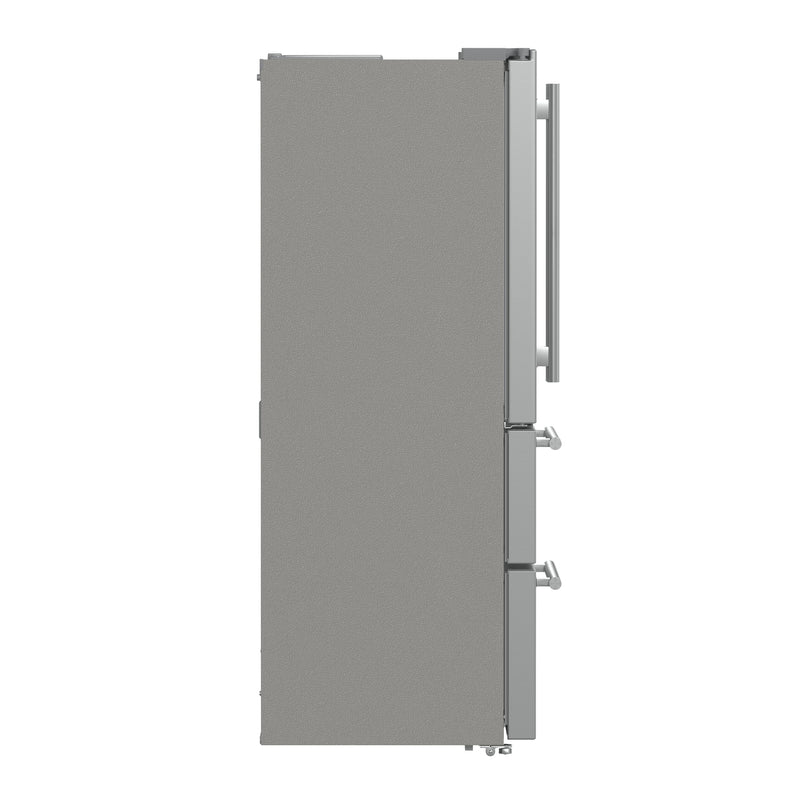 Forno Moena 36" Freestanding French Door Refrigerator in Stainless Steel, 19 cu.ft Capacity, Ice Maker, with Stainless Steel Handles, FFRBI1820-36SB