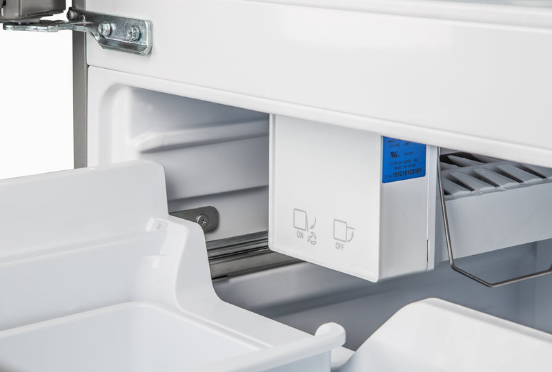 Forno Moena 36" Freestanding French Door Refrigerator in Stainless Steel, 19 cu.ft Capacity, Ice Maker, with Stainless Steel Handles, FFRBI1820-36SB