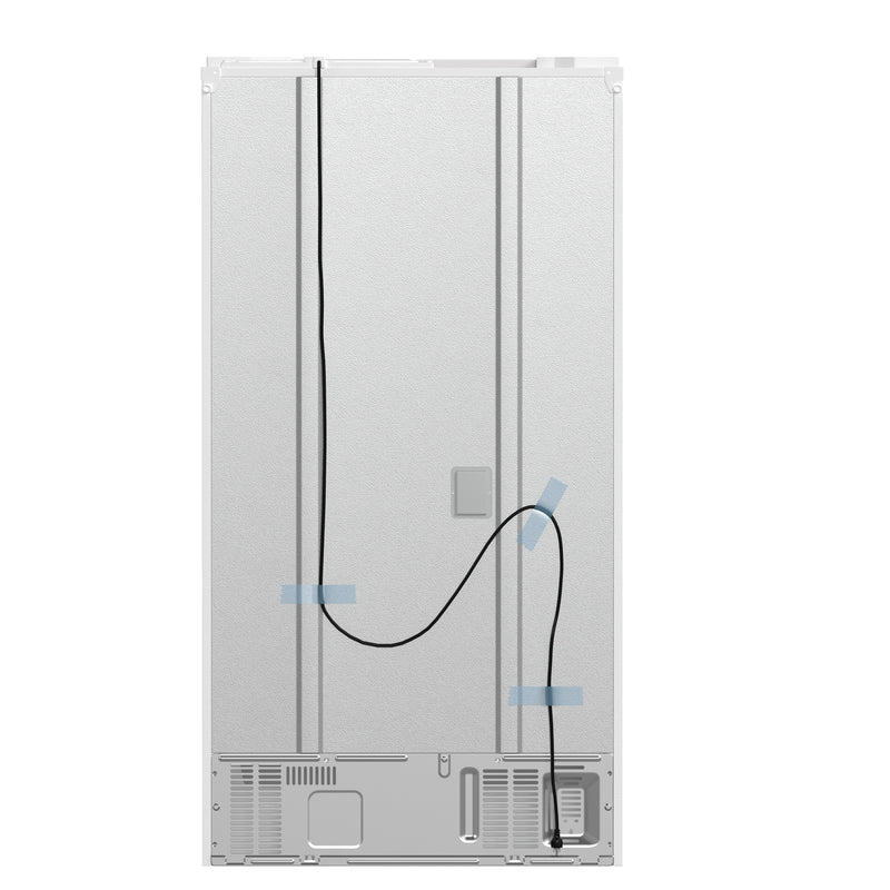 Forno Moena Espresso 36" Freestanding French Door Refrigerator in White with 19.2 Cu.ft Capacity, Ice Maker, with Stainless Steel Handles, FFRBI1820-36WHT