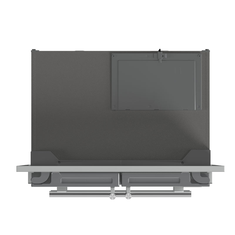 Forno Moena 36" Freestanding French Door Refrigerator in Stainless Steel with 19.2 Cu. ft. Capacity, Ice Maker, Modern Decorative Grill, FFRBI1820-40MG