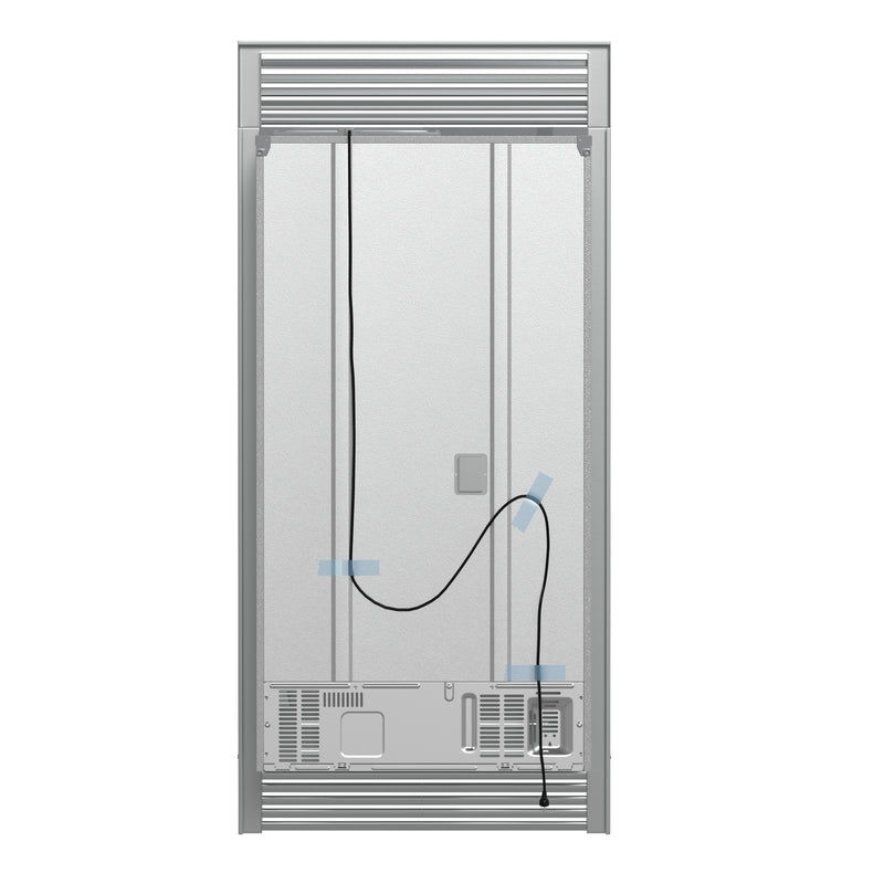 Forno Moena 36" Freestanding French Door Refrigerator in Stainless Steel with 19.2 Cu.ft Capacity, Ice Maker, FFRBI1820-40SG