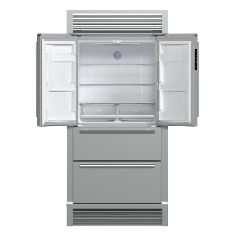 Forno Moena 36" Freestanding French Door Refrigerator in Stainless Steel with 19.2 Cu.ft Capacity, Ice Maker, FFRBI1820-40SG
