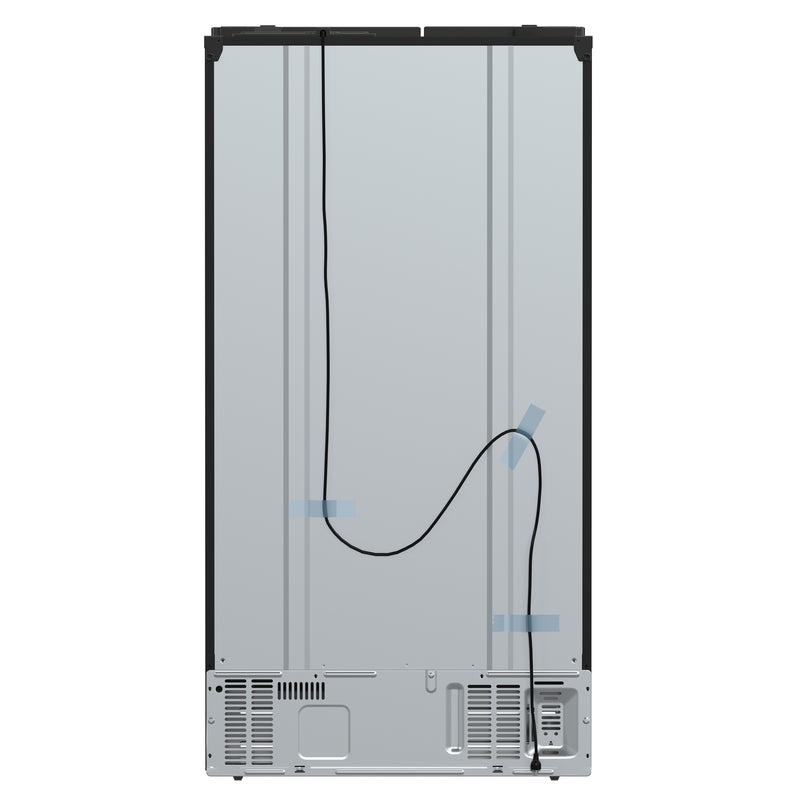 Forno Espresso Salerno 36" Freestanding Side-by-Side Refrigerator in Black, Ice & Water Dispenser, with Stainless Steel Handles, FFRBI1844-36BLK