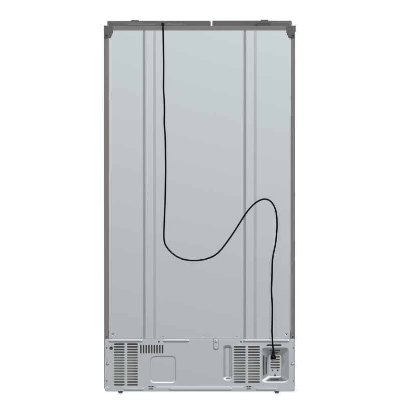 Forno Salerno 36" Freestanding Side-by-Side Refrigerator in Stainless Steel, Ice & Water Dispenser, 20 cu.ft. Capacity, with Stainless Steel Handles, FFRBI1844-36SB