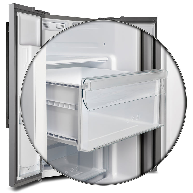 Forno Salerno 36" Side-by-Side Refrigerator in Stainless Steel, 20 cu.ft Capacity, Ice & Water Dispenser, FFRBI1844-40SG