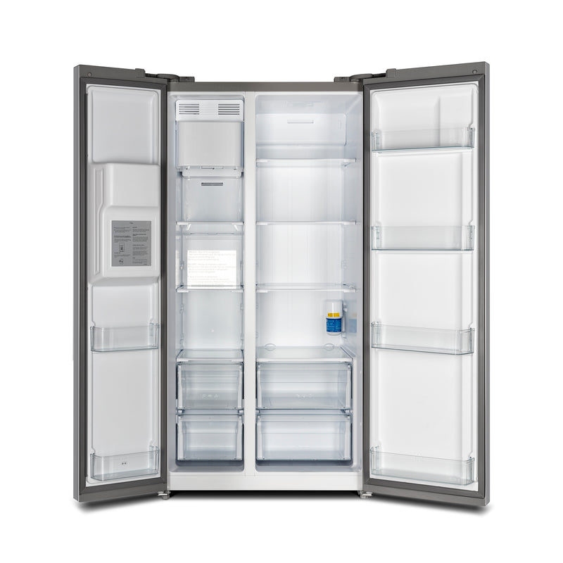 Forno Salerno 36" Side-by-Side Refrigerator in Stainless Steel, 20 cu.ft Capacity, Ice & Water Dispenser, FFRBI1844-40SG