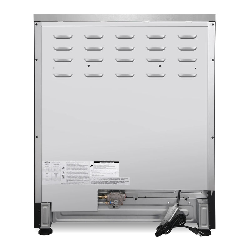 Cosmo 30" Lumin Collection 4.8 cu. ft. Freestanding Gas Range in Stainless Steel, Convection Oven, 4 Sealed Burners, COS-GRC304KB