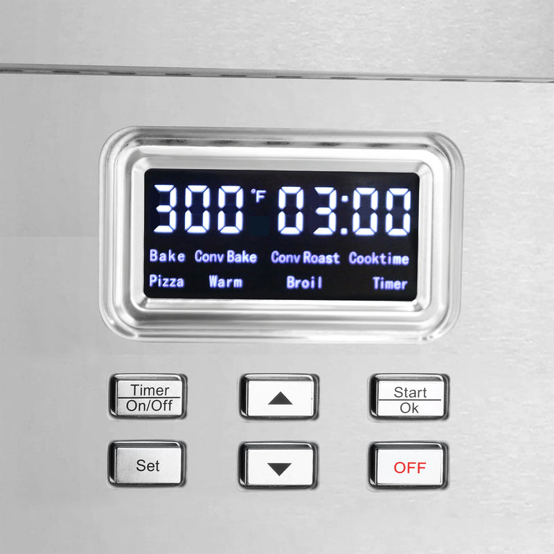 Cosmo 30" Lumin Collection 4.8 cu. ft. Freestanding Gas Range in Stainless Steel, Convection Oven, 4 Sealed Burners, COS-GRC304KB