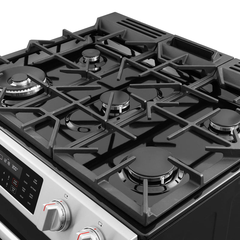 Cosmo 30" Lumin Collection 6.1 cu. ft. Freestanding Gas Range in Stainless Steel, Air Fry, Convection, COS-GRC305KTD