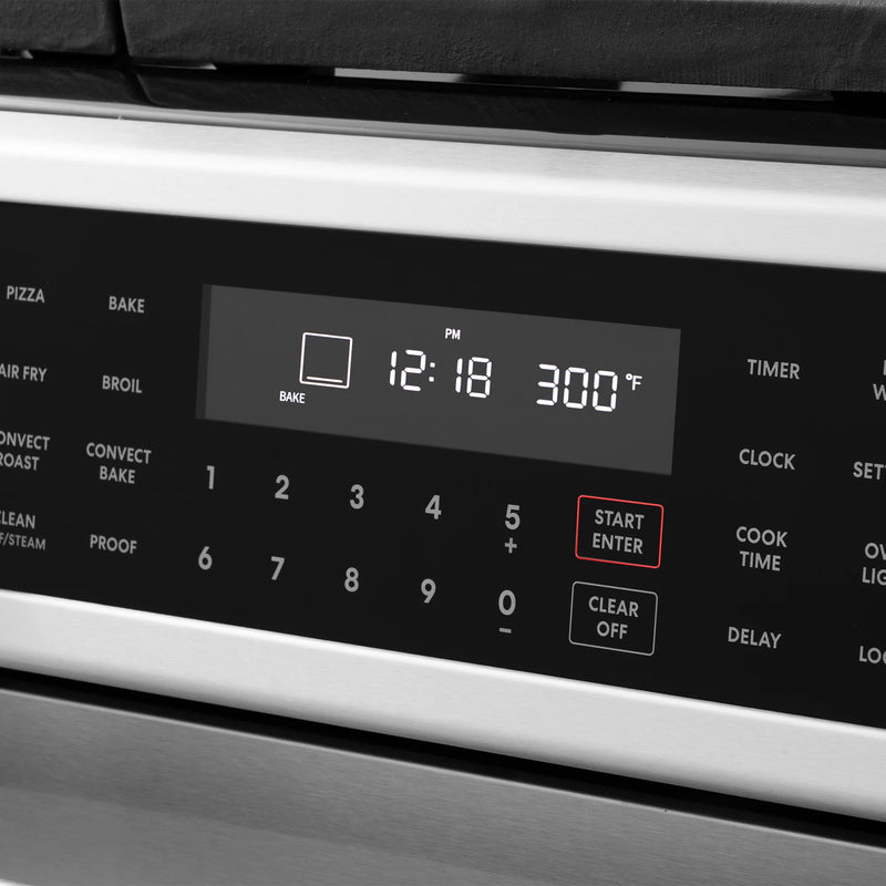 Cosmo 30" Lumin Collection 6.1 cu. ft. Freestanding Gas Range in Stainless Steel, Air Fry, Convection, COS-GRC305KTD