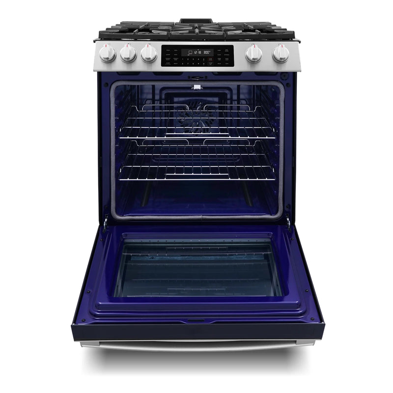 Cosmo 30" Lumin Collection 6.1 cu. ft. Freestanding Gas Range in Stainless Steel, Air Fry, Convection, COS-GRC305KTD