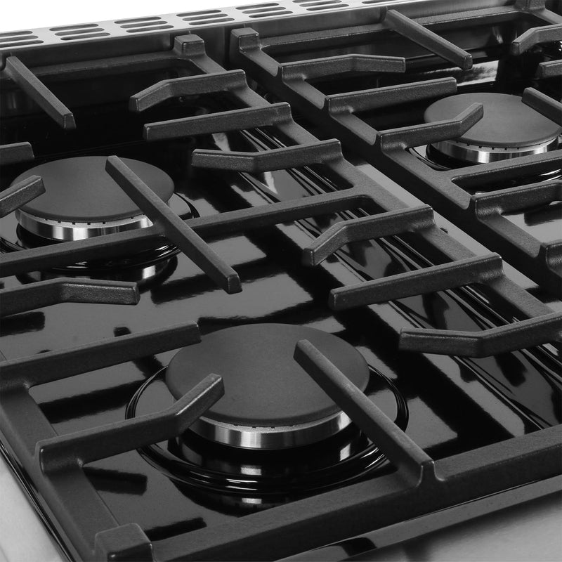 Cosmo 36" Lumin Collection 6.0 cu. ft. Freestanding Gas Range in Stainless Steel, Convection Oven, 6 Sealed Burners, COS-GRC366KB