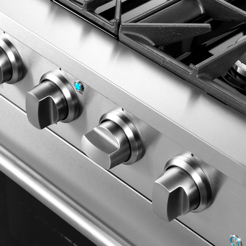 Cosmo 30" Vista Collection 3.5 cu. ft. Freestanding Gas Range in Stainless Steel, Convection Oven, 4 Sealed Burners, COS-GRP304