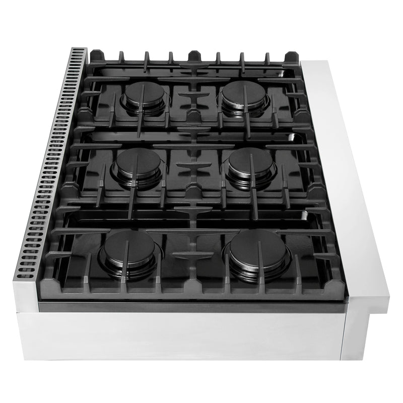 Cosmo 36" Gas Cooktop, 6 Sealed Burners, 18,000 BTU Dual Ring Burner, Cast Iron Grates, COS-GRT366