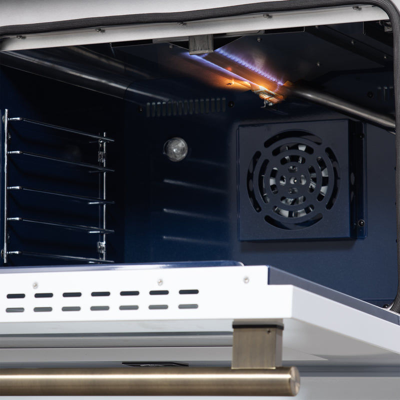 Forno Massimo 30" Freestanding Gas Range in Black, 5 Sealed Burners, Air Fry, True Convection, FFSGS6239-30BLK