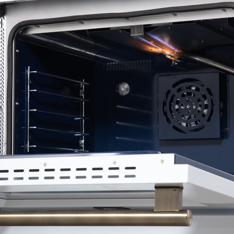 Forno Massimo 30" Freestanding Gas Range in White, 5 Sealed Burners, Air Fry, True Convection, FFSGS6239-30WHT