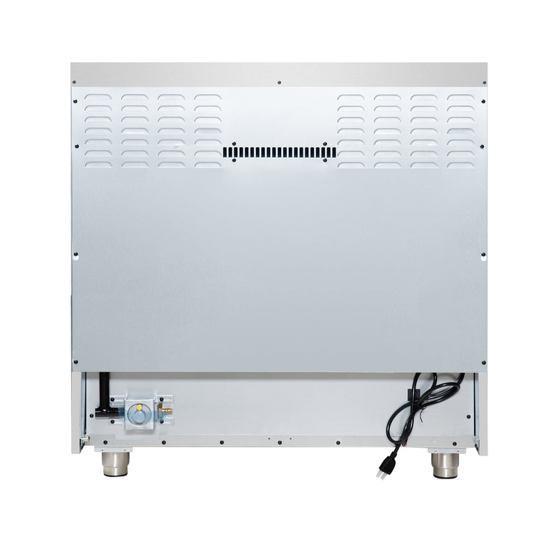 Forno Massimo 36" 5.36 cu. ft. Freestanding Gas Range with 6 Sealed Burners, Air Fryer Kit, Wok Support & Griddle in Black with Antique Brass Accents, FFSGS6239-36BLK