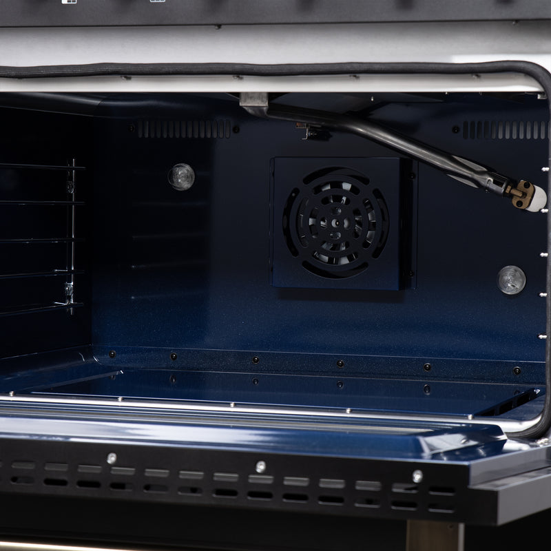 Forno Massimo 36" 5.36 cu. ft. Freestanding Gas Range with 6 Sealed Burners, Air Fryer Kit, Wok Support & Griddle in Black with Antique Brass Accents, FFSGS6239-36BLK