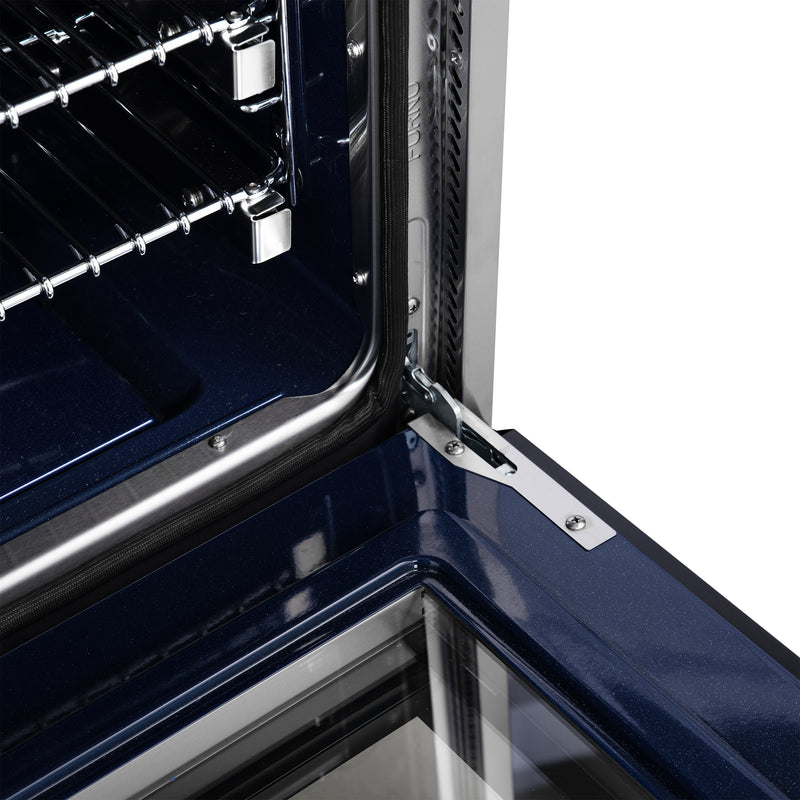 Forno Massimo 36" 5.36 cu. ft. Freestanding Gas Range with 6 Sealed Burners, Air Fryer Kit, Wok Support & Griddle in Black with Antique Brass Accents, FFSGS6239-36BLK