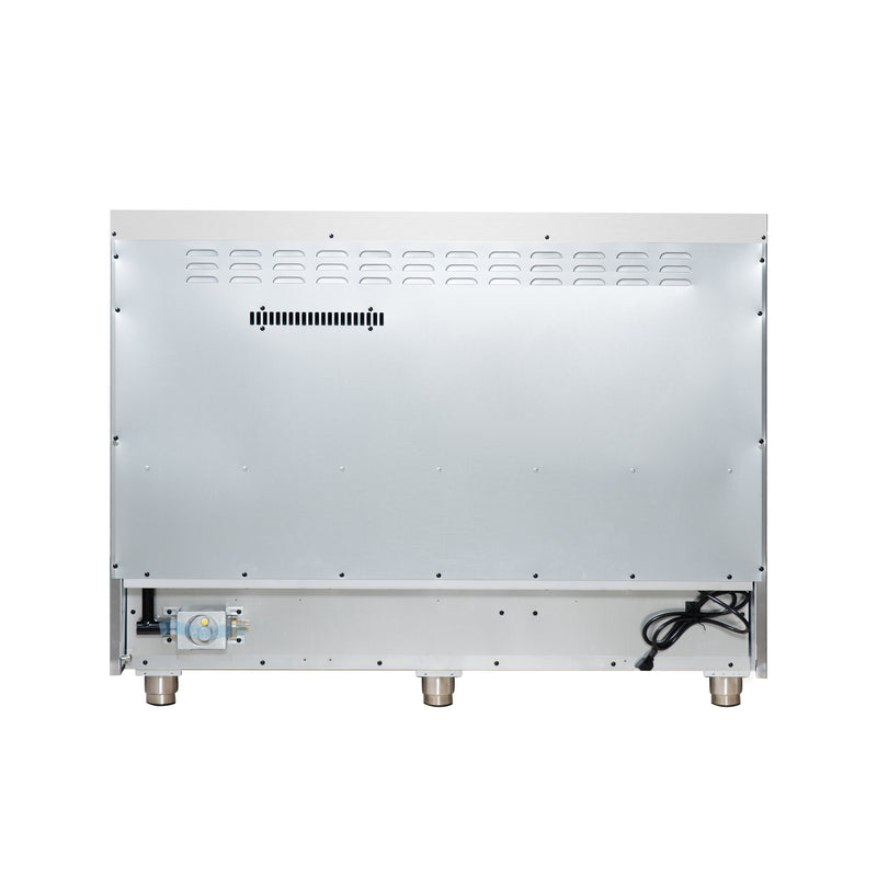 Forno Massimo 48" 6.58 cu. ft. Freestanding Gas Range with 8 Sealed Burners, Air Fryer Kit, Wok Support & Griddle in Black, with Antique Brass Handles, FFSGS6239-48BLK