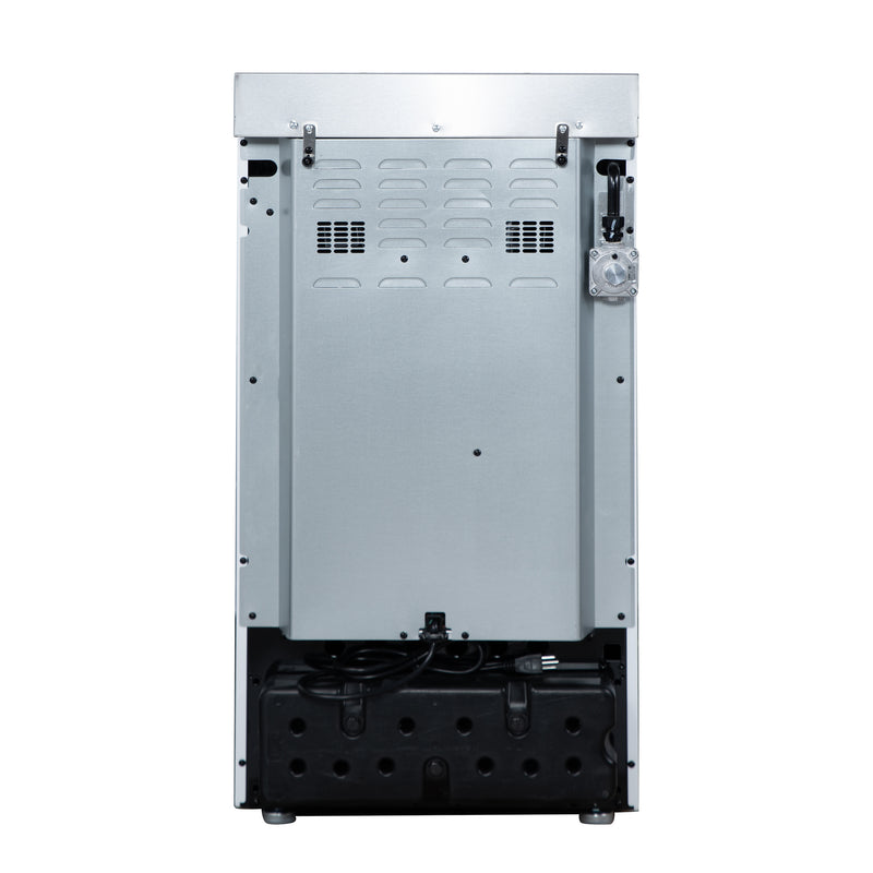 Forno Lamazze 20" Freestanding Gas Range in White, 4 Sealed Burners, Cast-Iron Grates, with Antique Brass Handles, FFSGS6265-20WHT