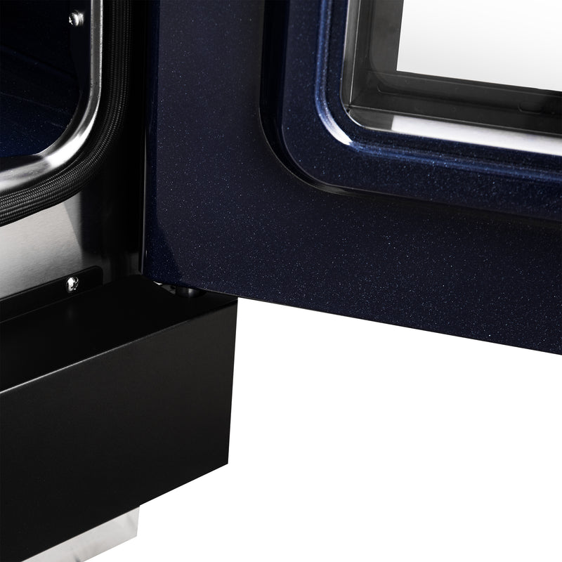 Forno Capriasca 30" 4.32 cu. ft. French Door Gas Range with 5 Brass Burners, Air Fryer Kit, Rotisserie Kit, Wok Support & Griddle in Black with Antique Brass Handles, FFSGS6460-30BLK