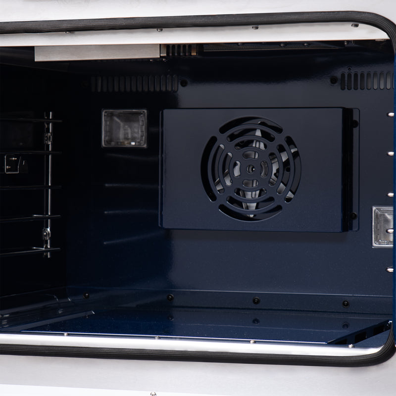 Forno Capriasca 30" Freestanding French Door Gas Range in White, 5 Burners, Brass Burners, FFSGS6460-30WHT