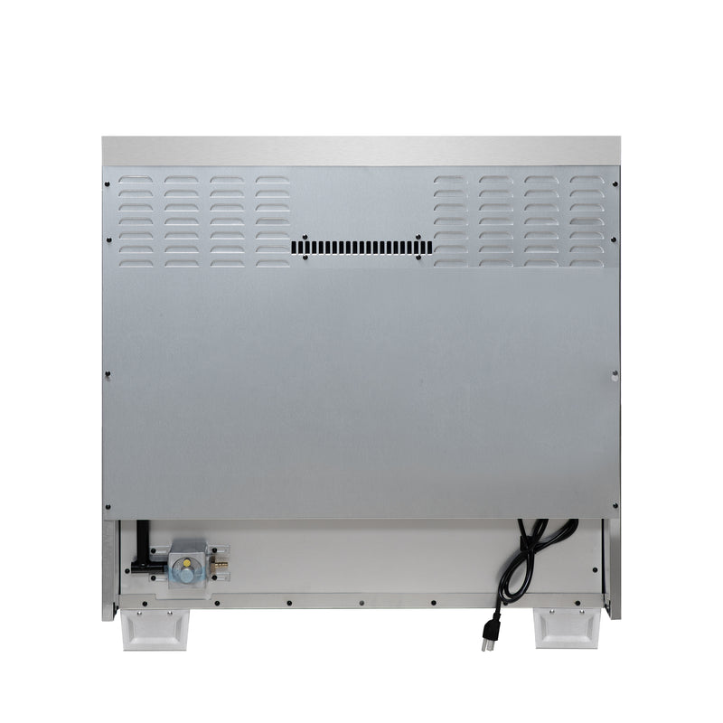 Forno Capriasca 36" Freestanding French Door Gas Range in Black, 6 Burners, Brass Burners, FFSGS6460-36BLK