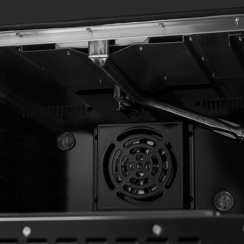 Forno Galiano 48" Freestanding Gas Range in Black, Double Oven, 8 Burners, Griddle, with Antique Brass Handles, FFSGS6244-48BLK