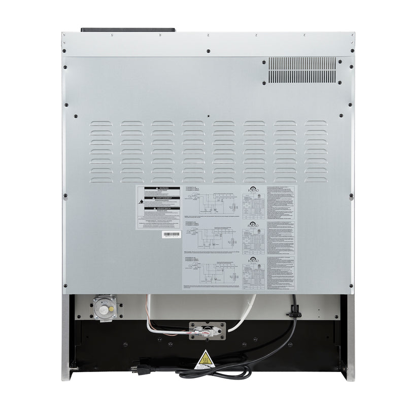 Forno Giovanni 30" Freestanding Gas Range in White, 5 Burners, Air Fry, with Antique Brass Handles, FFSGS6274-30WHT