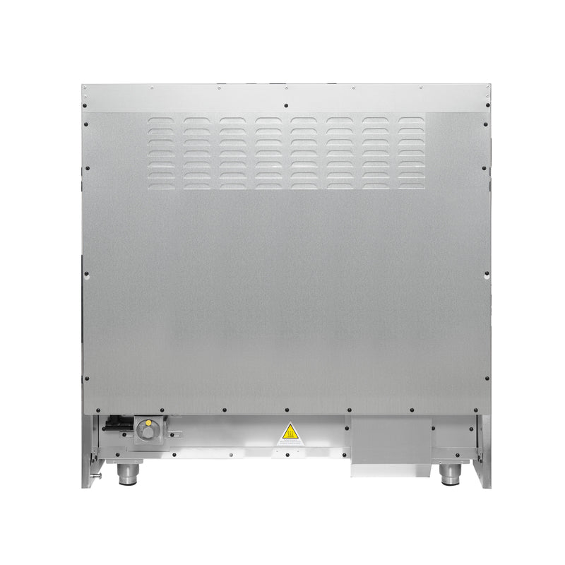 Forno Galiano 36" Freestanding French Door Gas Range in White, 6 Sealed Burners, True Convection, with Antique Brass Handles, FFSGS6444-36WHT