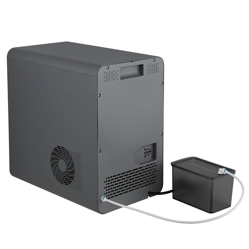 Sferico 11-in Ice Maker, Silver, 32 clear 2-in slow-melting spheres daily, stores more than 10 balls