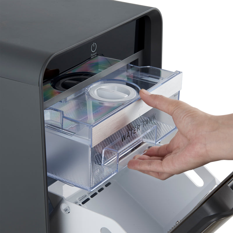 Sferico 11-in Ice Maker, Silver, 32 clear 2-in slow-melting spheres daily, stores more than 10 balls