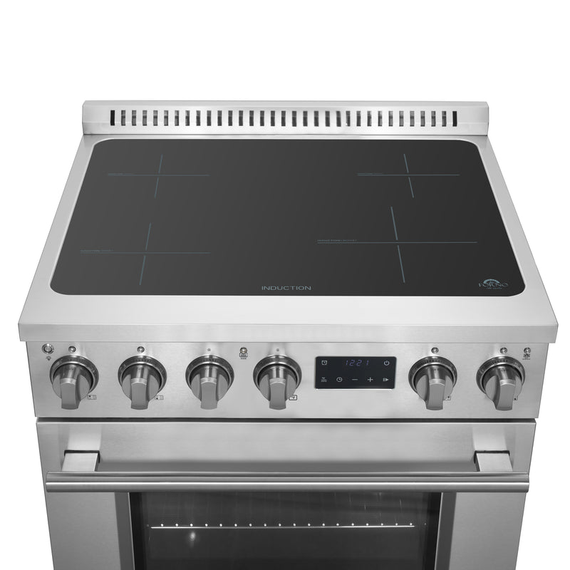 Forno Torino 30" Freestanding Induction Range in Stainless Steel, Air Fry, True Convection, FFSIN0936-30