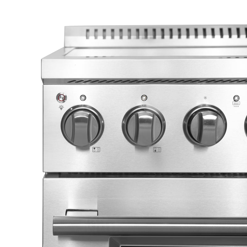 Forno Torino 30" Freestanding Induction Range in Stainless Steel, Air Fry, True Convection, FFSIN0936-30