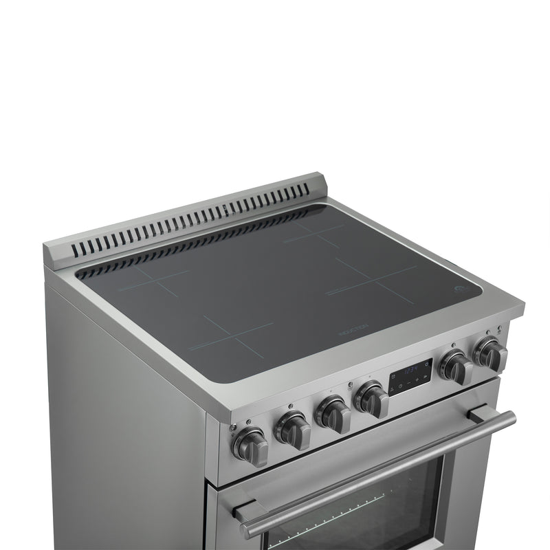 Forno Torino 30" Freestanding Induction Range in Stainless Steel, Air Fry, True Convection, FFSIN0936-30