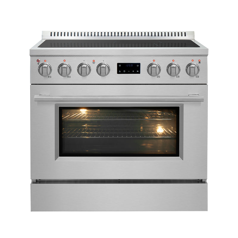 Forno Torino 36" Freestanding Induction Range, Air Fry, True Convection, FFSIN0936-36