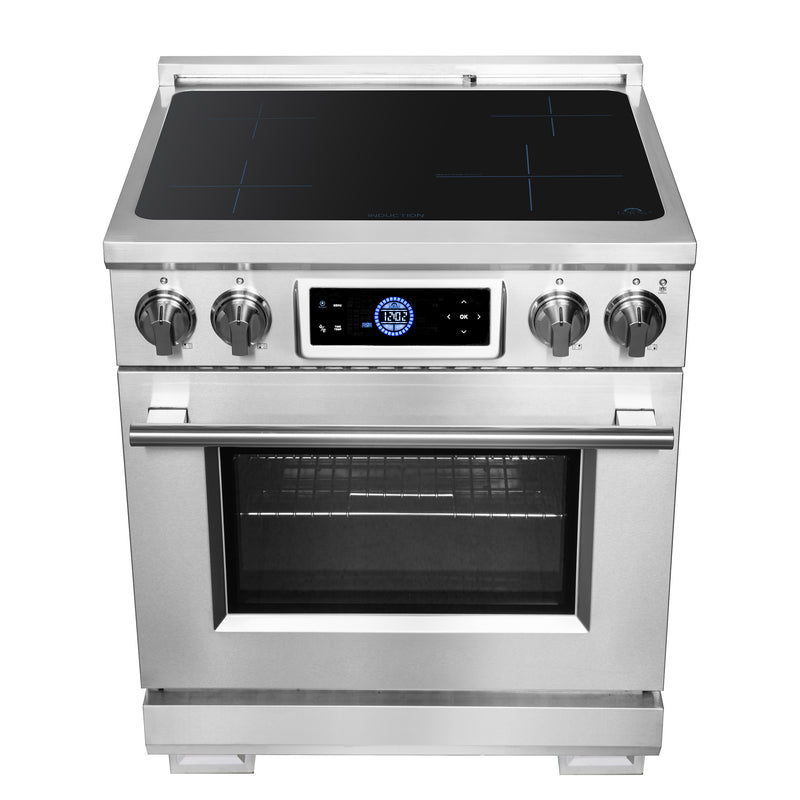 Forno Maximus 30" Freestanding Induction Range in Stainless Steel, Air Fry, True Convection, with Stainless Steel Handles, FFSIN0968-30